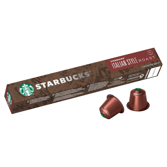 STARBUCKS by Nespresso Italian Style Roast Dark coffee pods 10 Pack - Case of 12