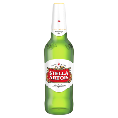 Stella Artois Belgium Premium Lager Beer Bottles 660ml 12 Box Pack.