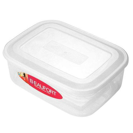 3 Litre Rectangle Food Containers (Clear Base with Lid) - Case of 12