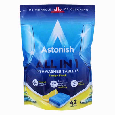 Astonish All in 1 Dishwasher 5 in 1 Tablets Lemon Fresh 42 Pack