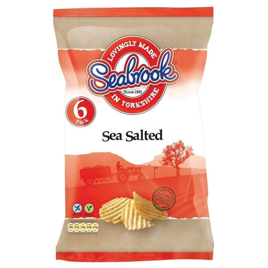 Seabrook Crinkle Cut Crisps Sea Salted 6x25g - Case of 8