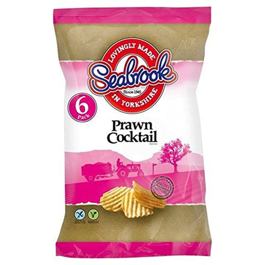 Seabrook Crinkle Cut Crisps Prawn Cocktail 6x25g - Case of 8