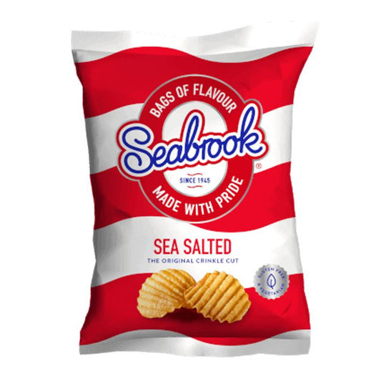Seabrook Crinkle Cut Crisps Sea Salted 31.8g - Case of 32