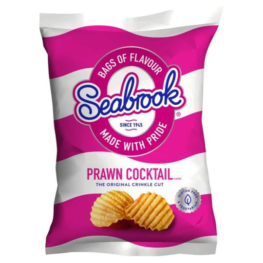 Seabrook Crinkle Cut Crisps Prawn Cocktail 31.8g - Case of 32