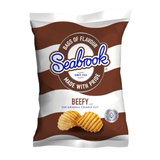 Seabrook Crinkle Cut Crisps Beefy 5x25g - Case of 8