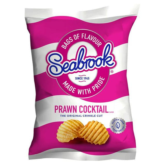 Seabrook Crinkle Cut Crisps Prawn Cocktail 5x25g - Case of 8