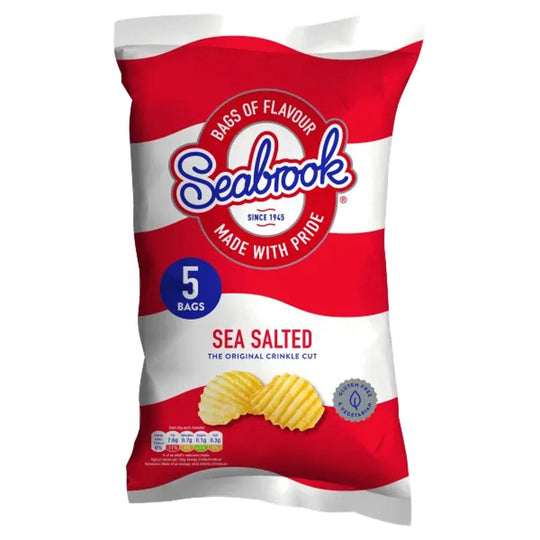 Seabrook Crinkle Cut Crisps Sea Salted 5x25g - Case of 8
