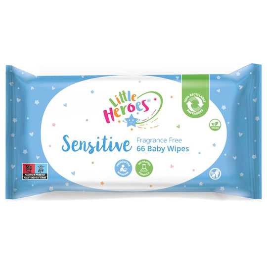 Little Heroes Baby Wipes Sensitive 66 Sheets - Case of 12