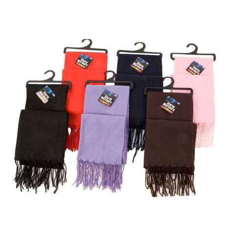 Unisex Plain Colour Fleece Scarf