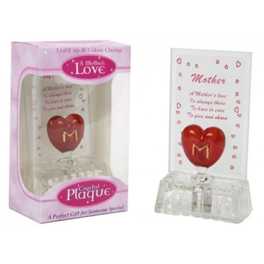 A Mothers Love Verse Light Up Glass Plaque