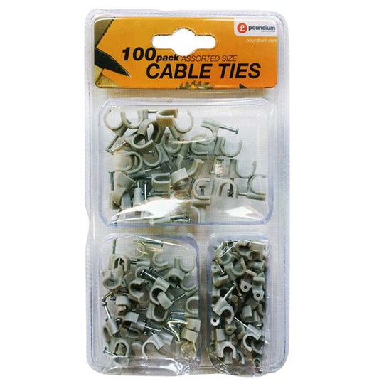 100pc Assorted Cable Clips