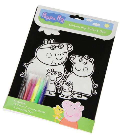 Peppa Pig Velvet Colouring Set