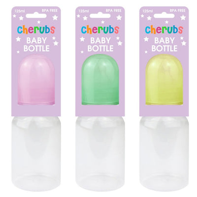 Cherubs Baby Feeding Bottle with Silicone Teat 125ml - Case of 12