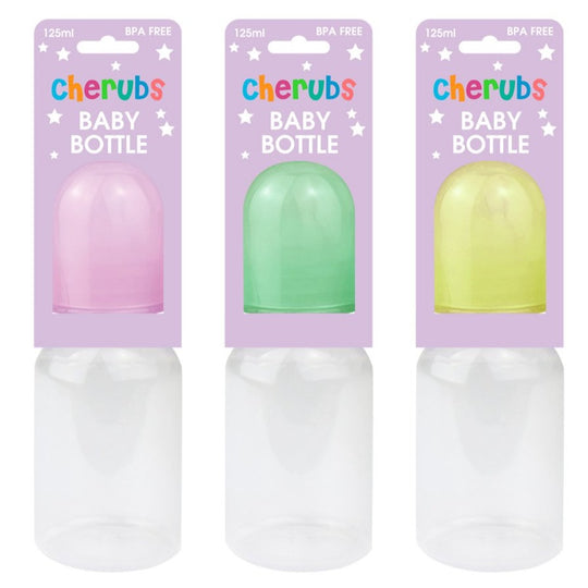 Cherubs Baby Feeding Bottle with Silicone Teat 125ml Case of 12