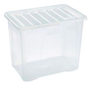 Thumbs Up Storage Box & Lid 80 Litre Clear