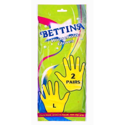 Bettina Household Gloves 2 Pack Large - Case of 10