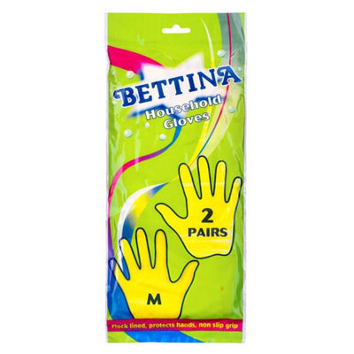 Bettina Household Gloves 2 Pack Medium - Case of 10