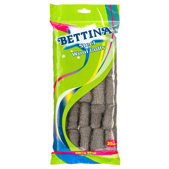 Bettina Steel Wool Rolls 25 Pack