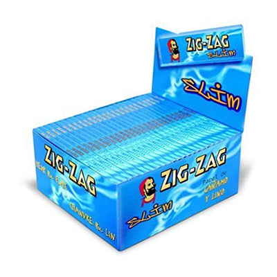 Zig Zag Rolling Papers Slim Blue - Case of 50