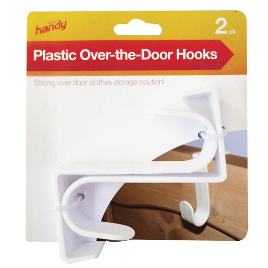 2 pack Plastic Over the Door Hooks