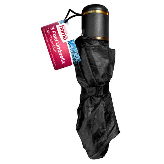 Around the Home Mini Umbrella 3 Fold Black
