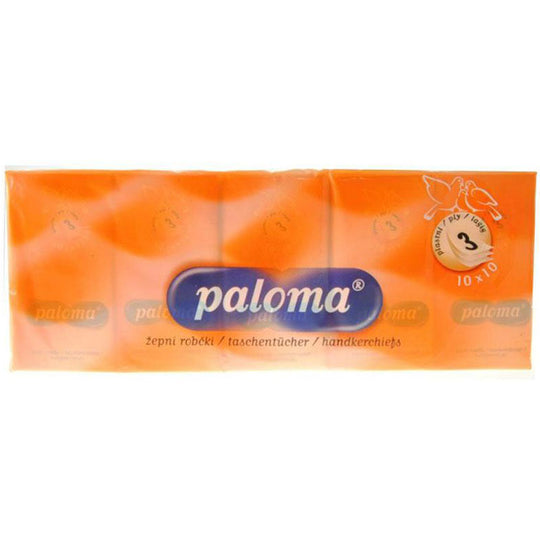 Paloma Pocket Tissues Hankerchiefs 10 Pack - Case of 10