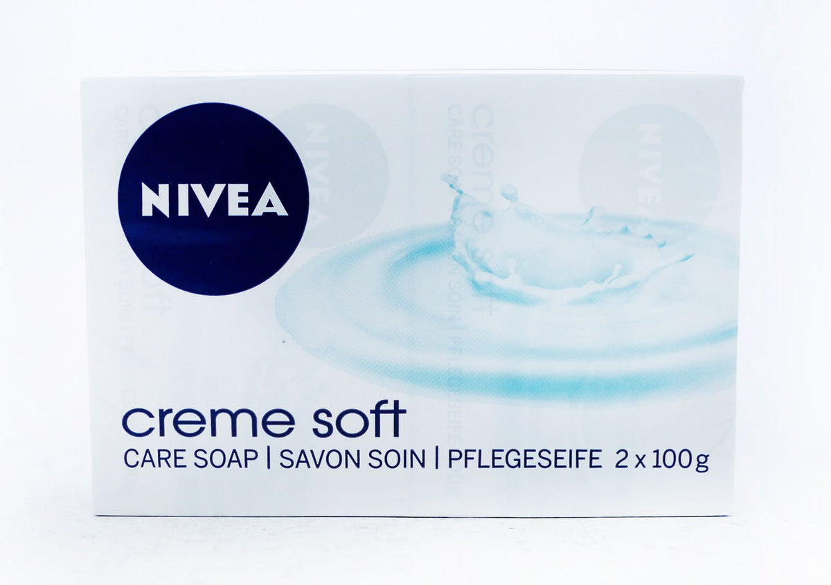 Nivea Soap Bar Creme Soft 2 x 100g Twin Pack Case of 12 Wholesale