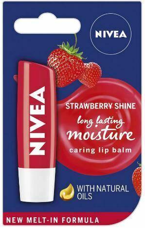 Nivea 4.8g Lip Balm Strawberry