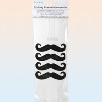 Funny Moustache Party Straw