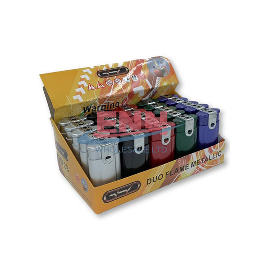 GSD Duo Dual Flame Metal Lighters - Case of 25