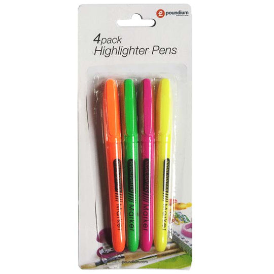 4 Pack Highlighter Pens