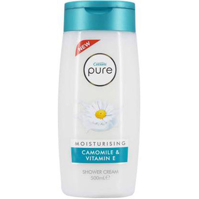 Cussons Pure Shower Cream Camomile & Vitamin E 500ml - Case of 6