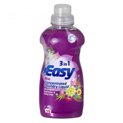 Easy Liquid Laundry Detergent 3 in 1 Bio (Purple) 15 Wash 750ml - Case of 8