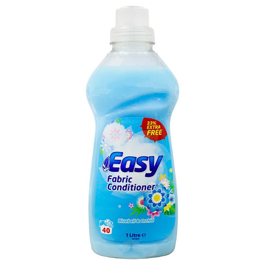 Easy Fabric Conditioner Bluebell & Orchid 1 Litre 33% Free 40 Wash - Case of 8