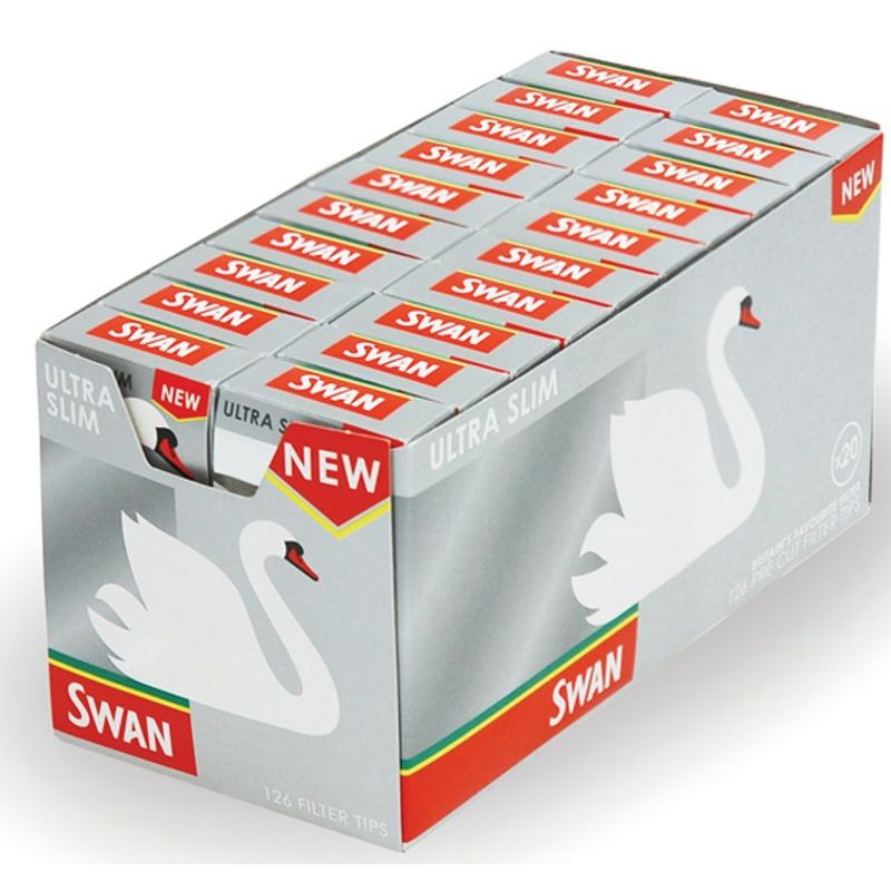 Swan Biodegradable Extra Slim Filter Tips | 10 Or 20 Boxes, 120 Tips Per Box | ECO Friendly