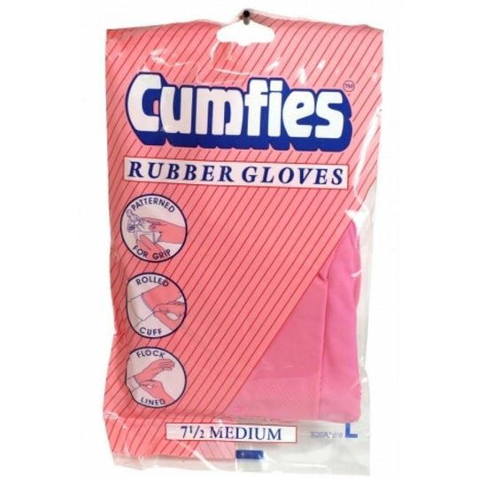 Cumfies Washing Up Rubber Gloves Medium - Case of 12