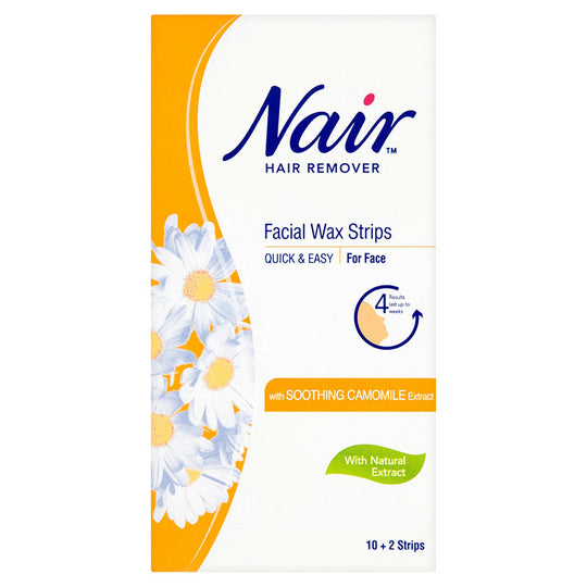 Nair Hair Remover Facial Wax Strips - Case of 6