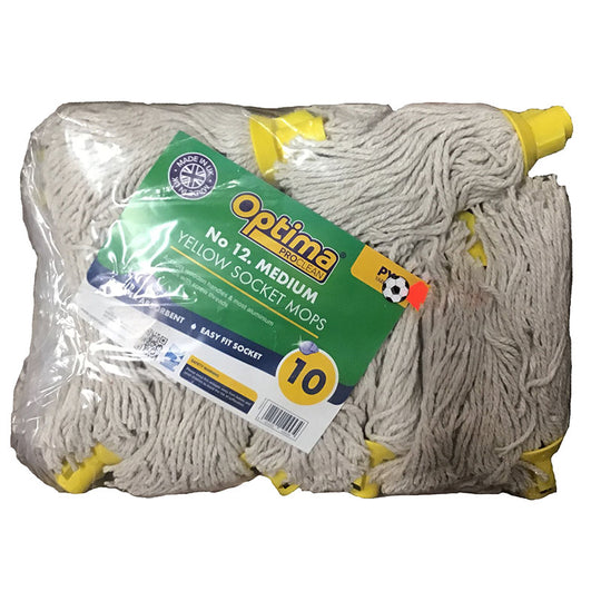 Optima ProClean Yellow Socket Mops Head No 12 Medium PY - Case of 10