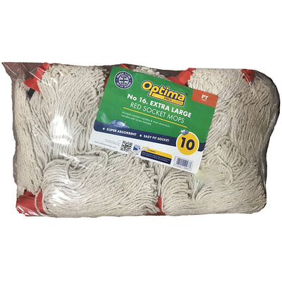 Optima ProClean Red Socket Mops Head No 16 Extra Large PY - Case of 10