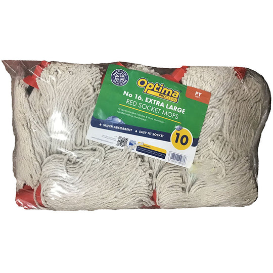 Optima ProClean Red Socket Mops Head No 16 Extra Large PY - Case of 10