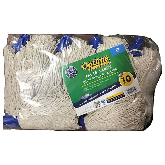 Optima ProClean Blue Socket Mops Head No 14 Large PY - Case of 10