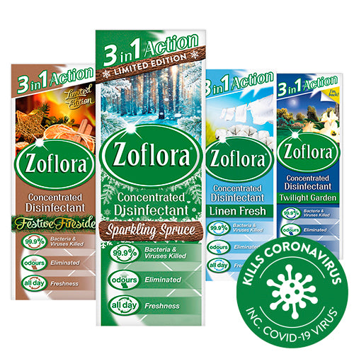 Zoflora Concentrated Disinfectant 3 in 1 Action Antibacterial 120ml - Case of 12