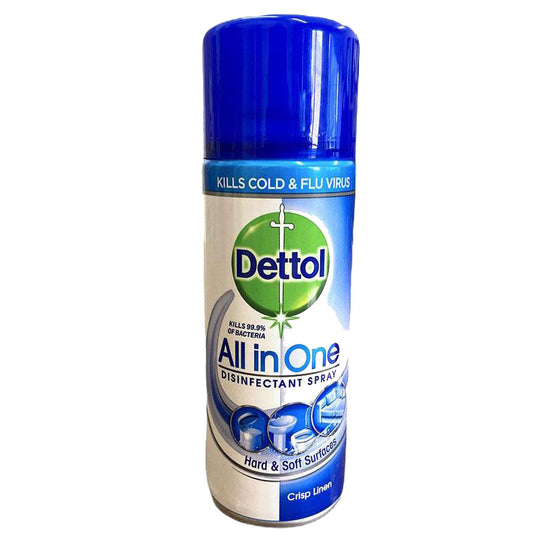 Dettol All in One Disinfectant Spray Crisp Linen 400ml - Case of 6