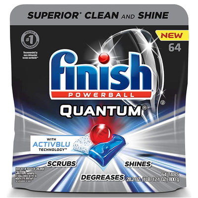 Finish Powerball Quantum Dishwashing Tablets 64's - Case of 4