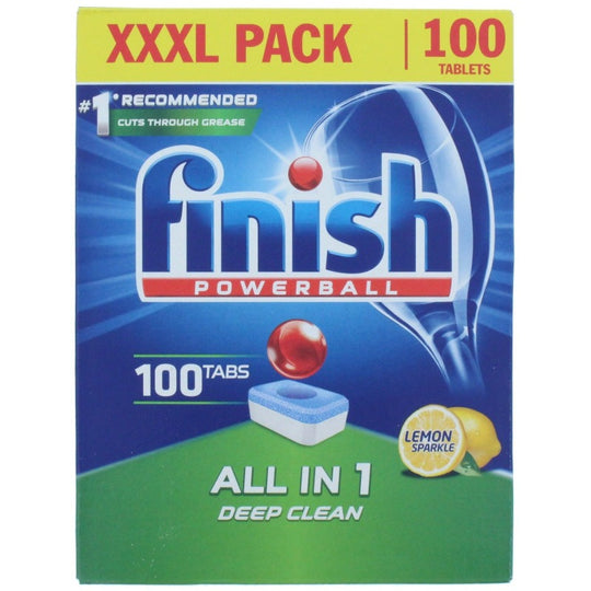 Finish All In One Deep Clean Lemon 100 Tablets - Case of 4