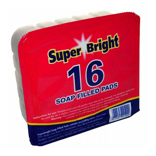 Super Bright Soap Filled Pads 16 Pack - Case of 6