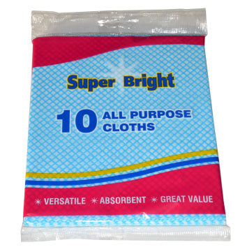 Super Bright All Purpose Cloths 10 Pack - Case of 10