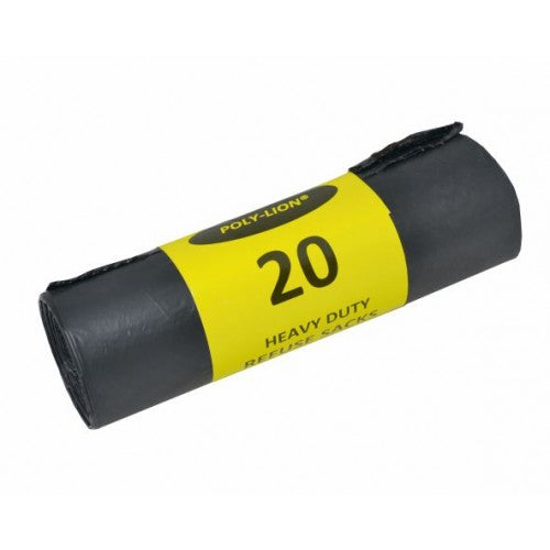 Poly-Lion Heavy Duty Refuse Sacks 20 Roll Pack