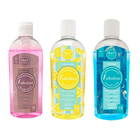 Fabulosa Concentrated Disinfectant Liquid 4 in 1 Assorted Fragrances 220ml - Case of 18
