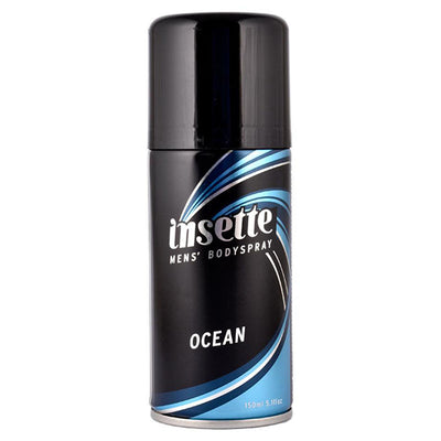 Insette Men's Deodorant Body Spray Ocean 150ml - Case of 12
